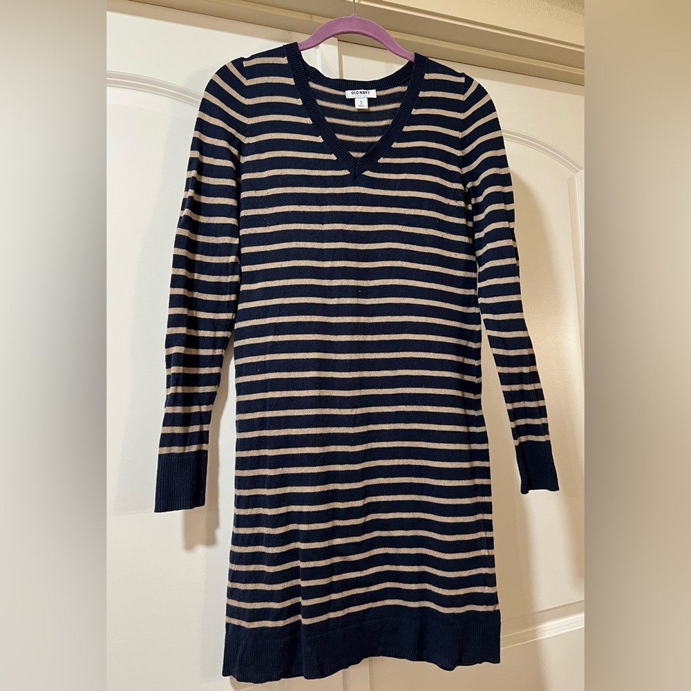 Old Navy Striped Navy Sweater Dress size XS